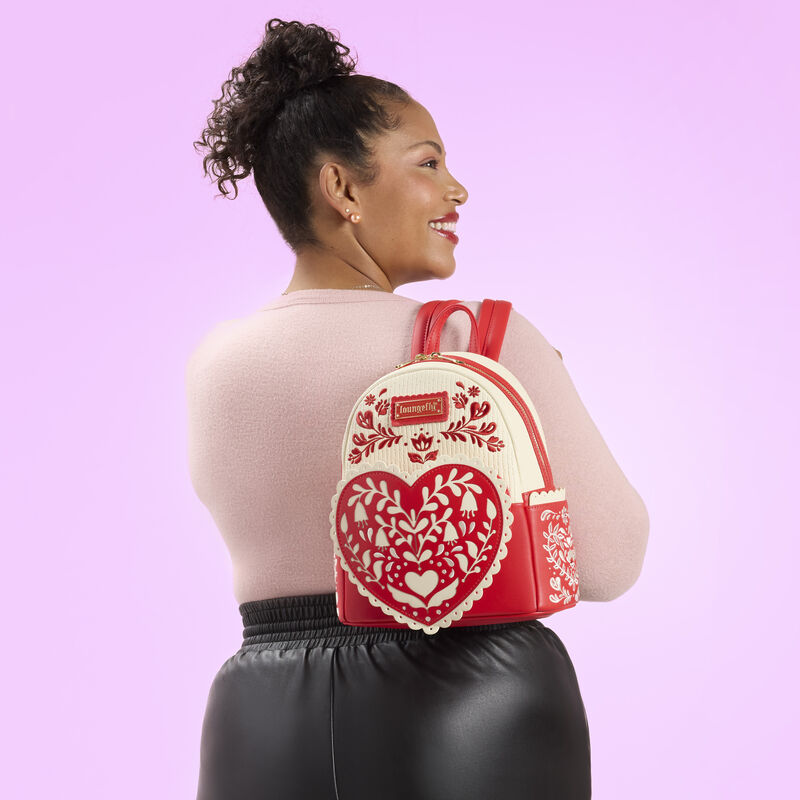 Loungefly Exclusive Vintage Valentine Mini Backpack LFlifestyle2 view 3